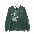 90s 長袖スウェット タンポポ グリーン L | 古着
