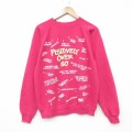 ヘインズ 90s 長袖スウェット POSITIVELY 濃ピンク L | 古着