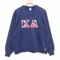ラッセル 80s 長袖スウェット カッパアルファ ネイビー L | 古着