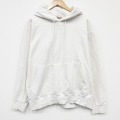 XL★古着 長袖 スウェット パーカー メンズ 90年代 90s 無地 USA製 白 26may02