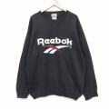 リーボック 90s 長袖スウェット ビッグロゴ ブラック XL | 古着