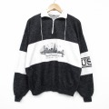 90s ハーフジップスウェット サンフランシスコ ブラック XL | 古着