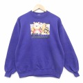 00s 長袖スウェット くまのプーさん パープル M | 古着