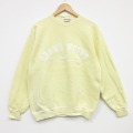 90s 長袖スウェット グランドホテル刺繍 イエロー L | 古着