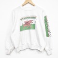 80s ラグランスウェット ドラゴン ホワイト L | 古着