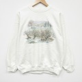 NORTHERN REFLECTIONS 00s 長袖スウェット 木 ホワイト L | 古着