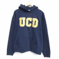 90s 長袖パーカー UCD ネイビー XL | 古着
