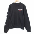 フルーツオブザルーム 90s 長袖スウェット COPS ブラック XL | 古着