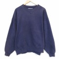 ラッセル 90s 長袖スウェット ワンポイントロゴ ネイビー XL | 古着