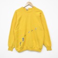 リー 80s 長袖スウェット 足跡ラグラン イエロー L | 古着
