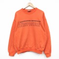 エアロポステール 90s 長袖スウェット ビッグロゴ オレンジ XL | 古着