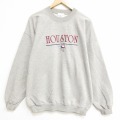 00s 長袖スウェット ヒューストン刺繍 グレー XL | 古着