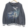 90s 長袖スウェット ブラック XL | 古着