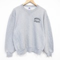 ラッセル 90s 長袖スウェット ワンポイントロゴ グレー M | 古着