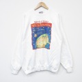 ヘインズ 00s 長袖スウェット ウォークアメリカ ホワイト XL | 古着
