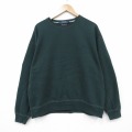 トミーヒルフィガー 90s 長袖スウェット ワンポイントロゴ グリーン XL | 古着