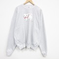 ヘインズ 00s 長袖スウェット 犬 グレー XL | 古着