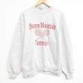 XL★古着 ラッセル 長袖 スウェット メンズ 90年代 90s テニス クルーネック USA製 グレー 霜降り 26jun04
