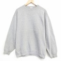 XL★古着 BVD 長袖 スウェット メンズ 00年代 00s 無地 クルーネック グレー 霜降り 26jun04