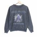 M★古着 長袖 ロック バンド スウェット メンズ ピンクフロイド クルーネック グレー 霜降り 26jun09