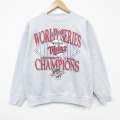 M★古着 TULTEX 長袖 スウェット メンズ 90年代 90s MLB ミネソタツインズ クルーネック グレー 霜降り メジャーリーグ ベースボール 野球 26jun09