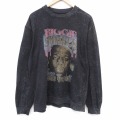 XL★古着 長袖 ヒップ ホップ ラップ スウェット メンズ ノートリアスBIG クルーネック ブラック タイダイ 26jun09