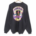 XL★古着 ヘインズ 長袖 スウェット メンズ 90年代 90s アトランタオリンピック クルーネック USA製 ブラック 26jun09