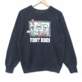 90s ラグランスウェット ファニーボーンズ ブラック メンズM相当 | 古着