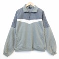 XL★古着 長袖 ハーフジップ トップス メンズ 90年代 90s コットン ラグラン カーキ 26jun25