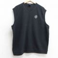 XL★古着 ナイキ NIKE ノースリーブ トップス メンズ 00年代 00s SFW クルーネック Vネック 黒 ブラック 25jul03 中古 スエット トレーナー