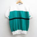 M★古着 半袖 スウェット メンズ 90年代 90s クルーネック 白他 ホワイト 25jul03 中古 スエット トレーナー トップス