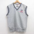 L★古着 マジェスティック ノースリーブ スウェット メンズ 90年代 90s MLB クリーブランドインディアンス オールスターゲーム Vネック USA製 グレー 霜降り メジャーリーグ ベースボール 野球 25jul04 中古 スエット トレーナー トップス
