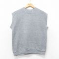 S★古着 ノースリーブ スウェット メンズ 80年代 80s 無地 ラグラン クルーネック USA製 グレー 霜降り 25sep30 中古 スエット トレーナー トップス