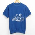 80s 半袖スウェット ヨット ブルー M | 古着
