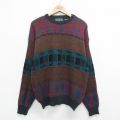 M★古着 キャンパス 長袖 セーター メンズ 90年代 90s クルーネック 茶他 ブラウン 23oct18 中古 ニット トップス