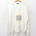 XL★古着 バンヒューセン 長袖 セーター メンズ 00年代 00s アクリル クルーネック 白 ホワイト 24jan15 中古 ニット トップス