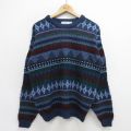 シアーズ 90s 長袖セーター ネイビー M | 古着
