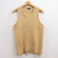 XS★古着 マックレガー ニット ベスト メンズ 80年代 80s シェットランドウール クルーネック 黄系 イエロー 霜降り 24oct15 中古 トップス