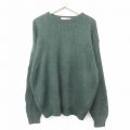 【50%OFF】XL★古着 アメリカンイーグル American Eagle 長袖 セーター メンズ 90年代 90s 無地 大きいサイズ クルーネック 緑 グリーン 24oct16 中古 ニット トップス