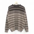 XL★古着 長袖 セーター メンズ 00年代 00s ウール クルーネック 茶系 ブラウン 24oct18 中古 ニット トップス