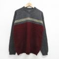 L★古着 アバクロンビー Abercrombie&fitch 長袖 セーター メンズ 90年代 90s シェットランドウール ウール Vネック 濃グレー 霜降り他 24oct21 中古 ニット トップス