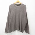XL★古着 ティンバーランド 長袖 セーター メンズ 00年代 00s ワンポイントロゴ 大きいサイズ コットン Vネック グレー 24oct21 中古 ニット トップス