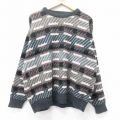 【20%OFF】XL★古着 ジャンセン 長袖 セーター メンズ 90年代 90s クルーネック USA製 黒系他 ブラック 【spe】 24oct29 中古 ニット トップス