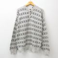 L★古着 リバティ 長袖 セーター メンズ 90年代 90s コットン ヘンリーネック USA製 グレー 霜降り 24nov19 中古 ニット トップス
