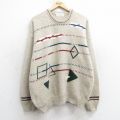 90s 長袖セーター ベージュ L | 古着