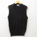 S★古着 ルティグレ ニット ベスト メンズ 80年代 80s 無地 Vネック USA製 黒 ブラック 25jan22 中古 トップス