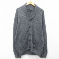 【20%OFF】L★古着 ギャップ GAP 長袖 ニット カーディガン メンズ ショールカラー グレー 25feb01 中古 トップス