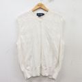 M★古着 ラルフローレン Ralph Lauren ポロゴルフ ブランド ニット ベスト メンズ 90年代 90s Vネック 白 ホワイト 25feb19 中古 トップス