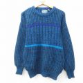 90s 長袖セーター ブルー M | 古着
