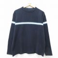 L★古着 FADED GLORY 長袖 セーター メンズ アクリル クルーネック 濃紺 ネイビー 25mar27 中古 ニット トップス